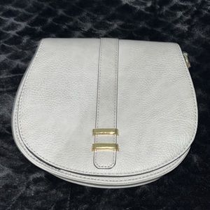 Used Neiman Marcus saddle Crossbody Bag - Grey